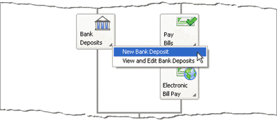 Select new bank deposit
