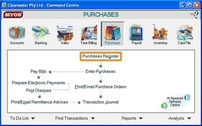 Select Purchases Register