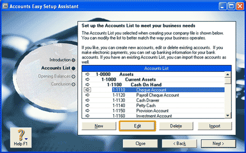 Image of Accounts Easy Setup Assistant