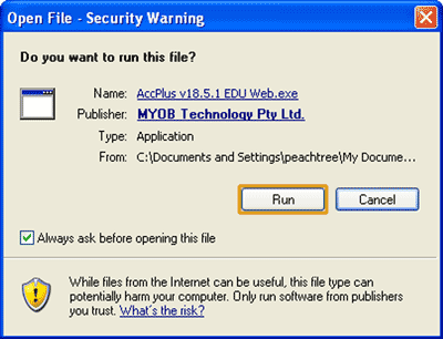 Image of security warning