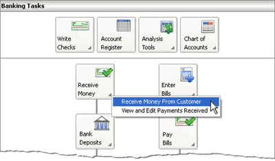 Select receive money