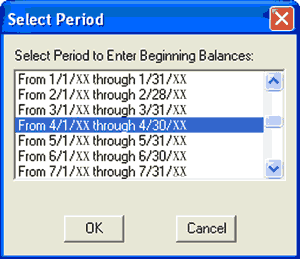 Select period window