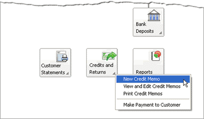 Select new credit memo