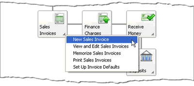 Select new sales invoice