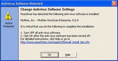 Change antivirus settings