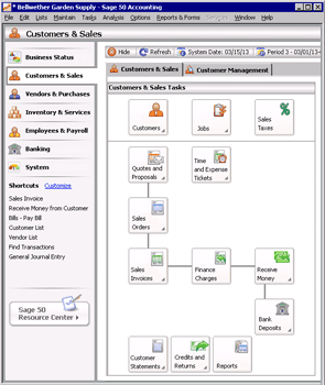 Customers & Sales Navigation Center