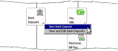 Select new bank deposit
