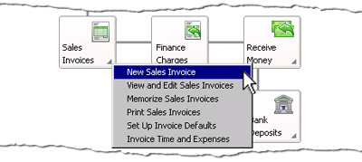 Select new sales invoice