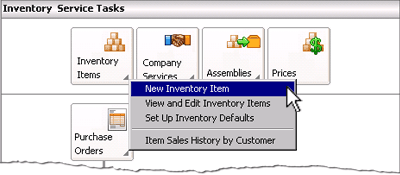 Select new inventory item